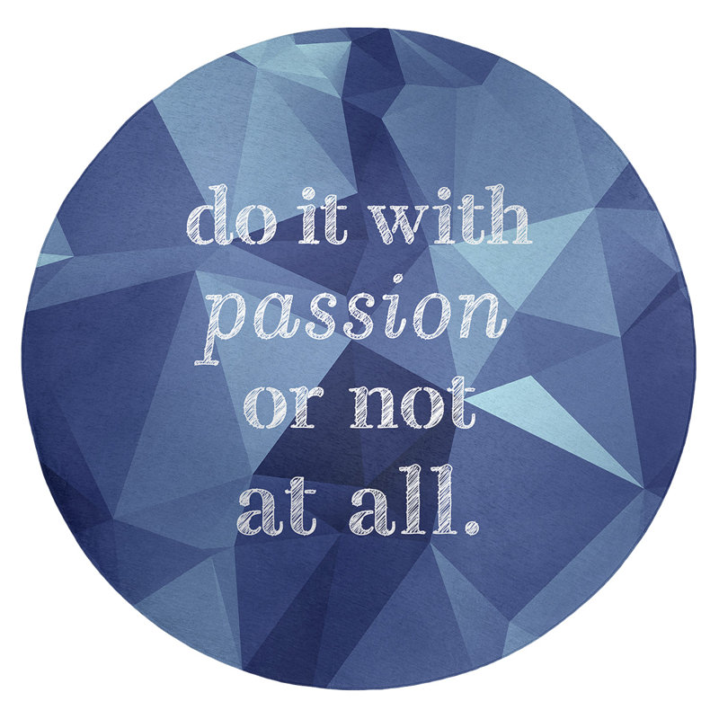 Tapis de poly-chenille en poly-citation passion, Rond 5 pi
