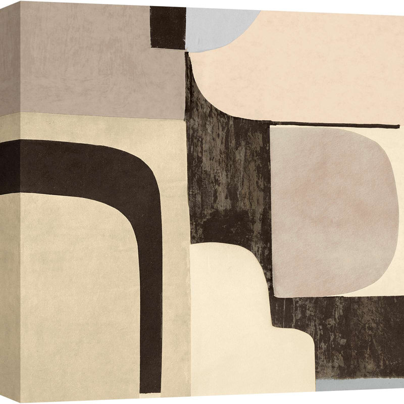 Abstract And Geometric Painting: Pale Winter I - Wrapped Canvas Print, 70cm H x 70cm W