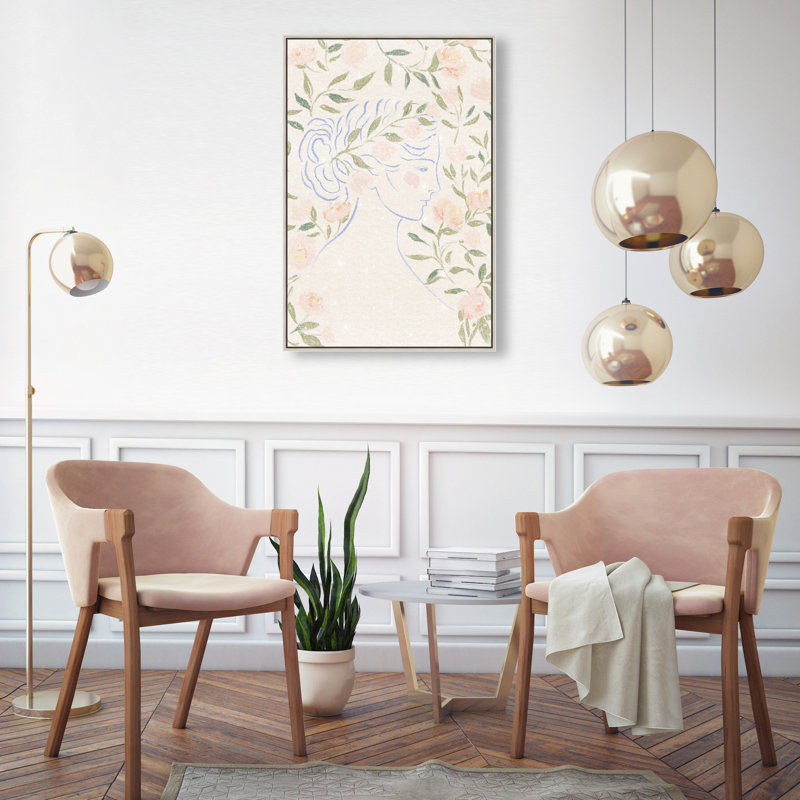 Blooming Hera Print by Oliver Gal, 16"H x 11"W, Silver Floater Frame