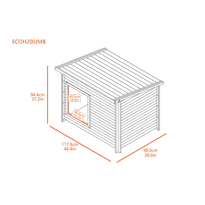 Medium Gray Plastic Outdoor Dog House with Elevated Floor
