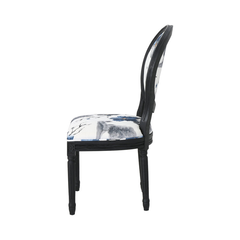 Herma 19.75'' H Fabric Upholstered Side Chair, Floral Print