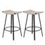 Tabourets de bar à hauteur de comptoir, chaises de cuisine tissées à la main sans dossier avec repose-pieds rond, ensemble de 2 tabourets de pub en PVC pour les chaises d'intérieur et d'extérieur seulement, sans les tables