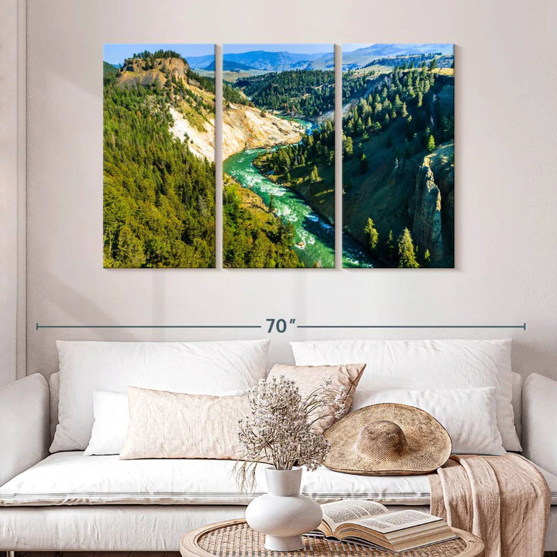 Alvord Rapid Yellowstone River View, H 32 po x l 50 po
