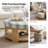 Kat Modern 40" Round Cocktail Ottoman with Solid Wood Legs-1603251387