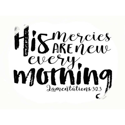 «His Mercies», art textuel sur toile tendue