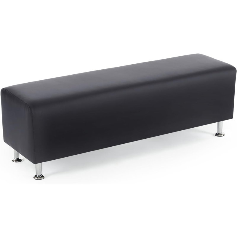 53.9" Waiting Room Bench Seating Office Benches, Black