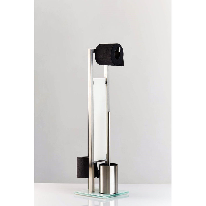 Risley Free -standing Toilet Paper Holder, Matt silver