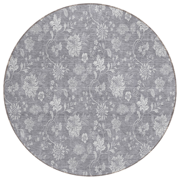 Myqueal Washable Floral Indoor / Outdoor Rug