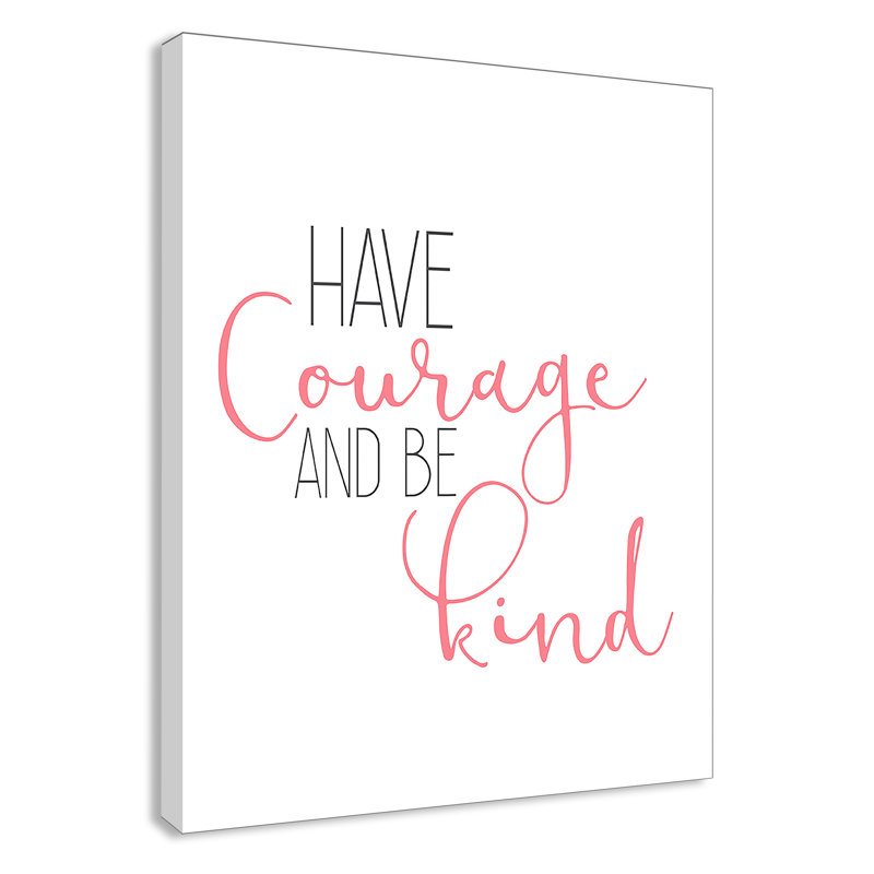 «Have Courage 1», art sur toile, H 14 po x l 11 po x P 1,5 po