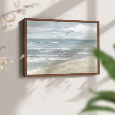 Soft Solace Beach -Framed Print - Restickable