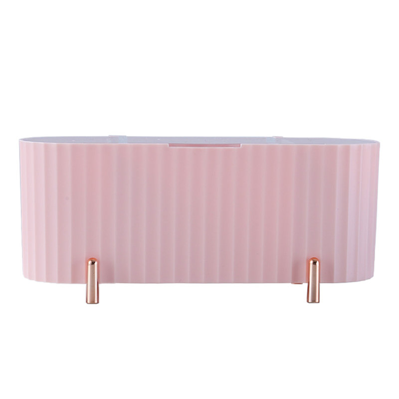Carlstrom Plastic 3 Compartment Makeup Organiser, Pink