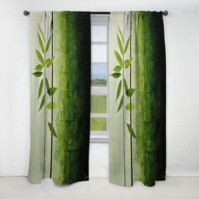 Goodin - Leaves Curtain - Blackout Floral Curtain - 1 Panels