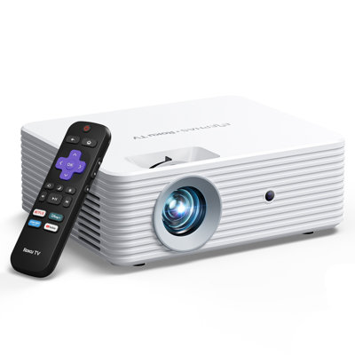 ELEPHAS Roku TV Smart Projector, Built-in Roku TV Streaming Experience, Dolby Audio, Wi-Fi Bluetooth Portable Home & Outdoor Theater
