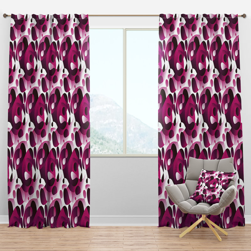 Panneau de rideau simple semi-diaphane avec passe-tringle Design VI, l 52 po x L 120 po
