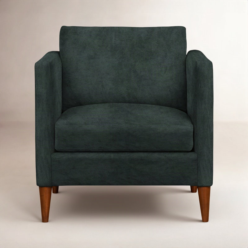 Fauteuil Clifford, Velours performance vert forêt Bella