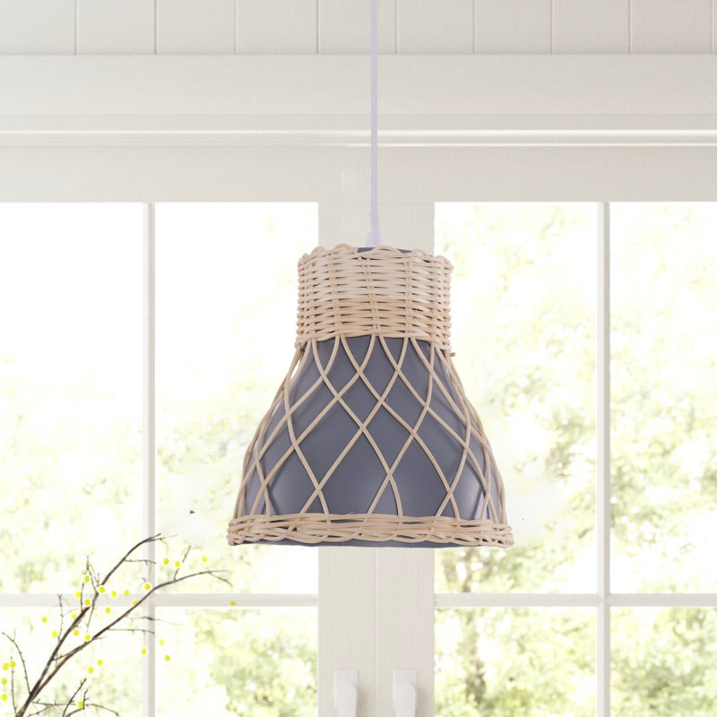1 - Light Natural Pendant, Dark Green