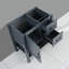 Meuble-lavabo pour salle de bain 30 "gris