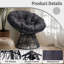 Chaise d'appoint pivotante en osier avec coussin-20740862