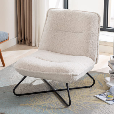Cerre Upholstered Accent Chair with Footstool