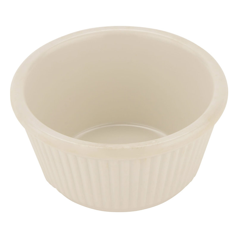 GET Plat de cuisson en mélamine et ramequin, Ivoire