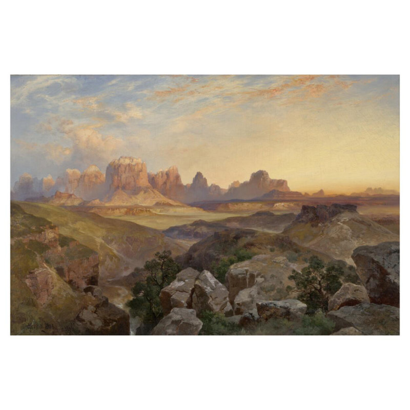 «Virgin River Utah» par Thomas Moran - Estampe numérique, H 32 po x l 40 po