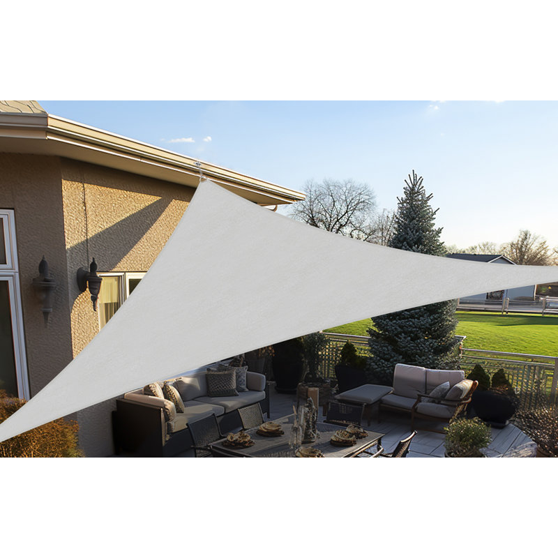 12' x 16' Triangle Shade Sail, Light Gray