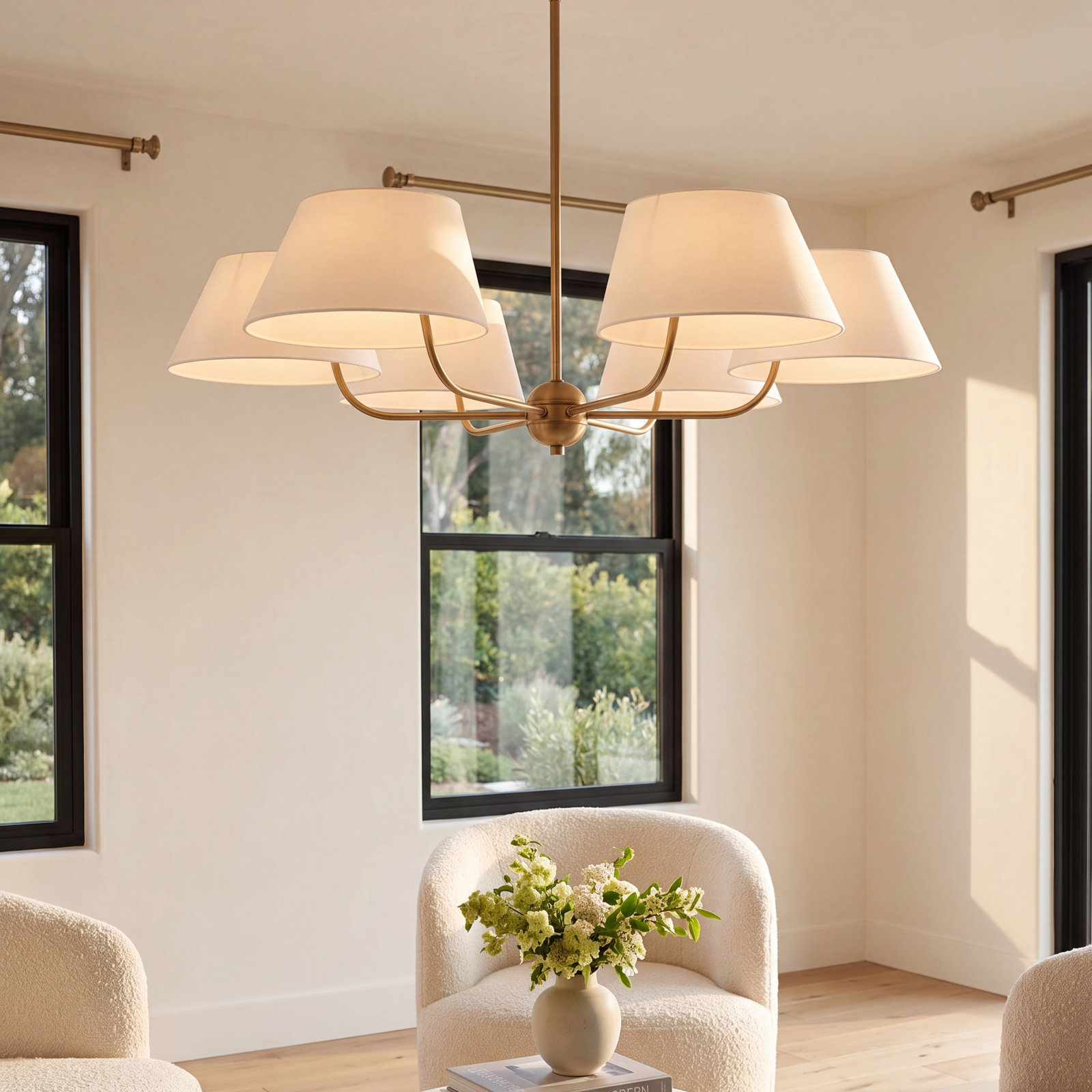 Arielle Dimmable Chandelier, 21.25" H x 36" W