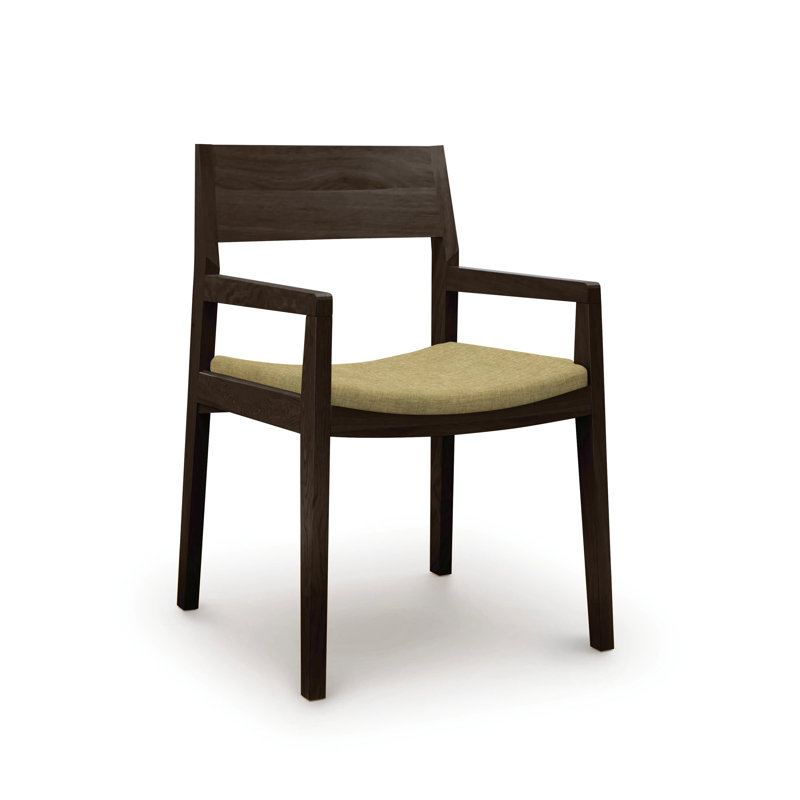 Iso Microsuede Arm Chair, Onyx Microsuede, Smoke Cherry