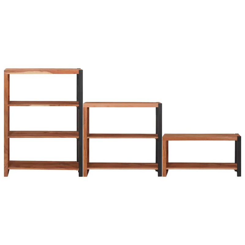 Bookshelf Solid Acacia Wood Modern Home Library Unit Bookshelves, (6 Shelves) 110cmH x 80cmW x 30cmD