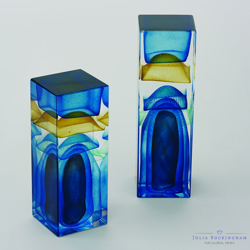 Dew Drop, Blue, 8.75" H x 2.5" W x 2.5" D