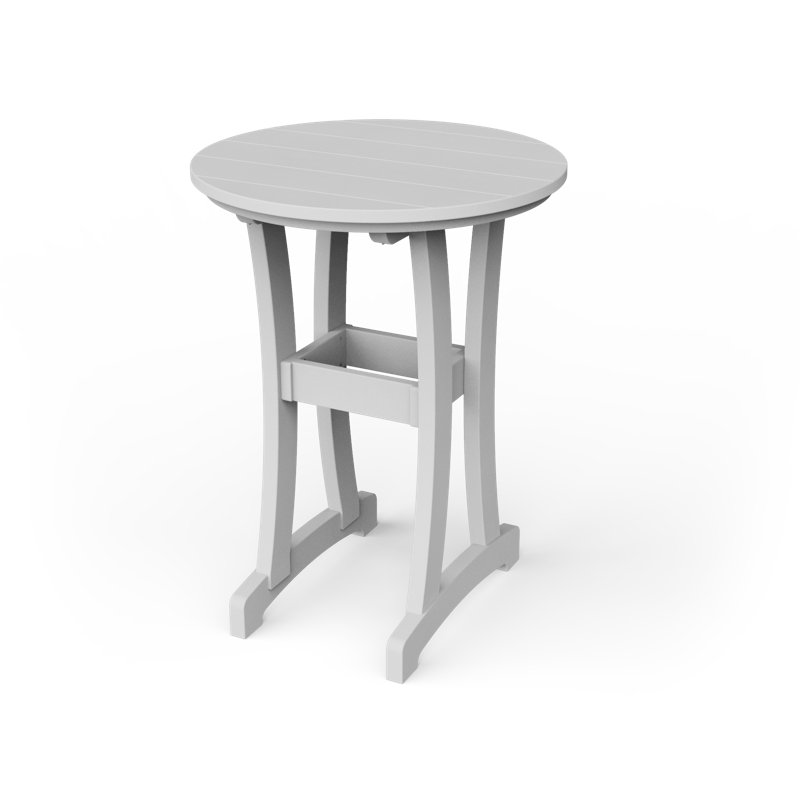 Table de bar Stella, H 30 po x l 30 po x P 30 po, Blanc