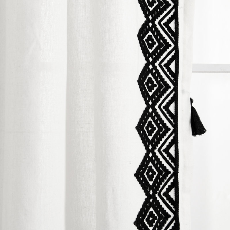 Rideau en mélange de coton