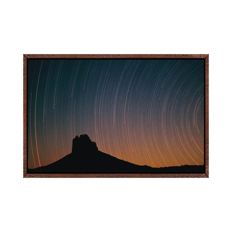 Startrails Over Shiprock In Four Corners Region, New Mexico 1 Piece Wall Art on Canvas, 66.04 cm H x 45.72 cm W