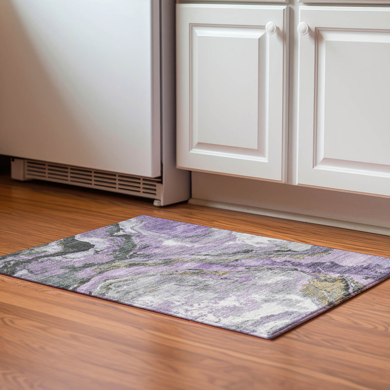 Premium Machine Washable Mayfield AMF1908 Abstract Rug, Rectangle 1'8" x 2'6"