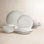 French Perle Scallop 12 Piece Dinnerware Set, Service for 4