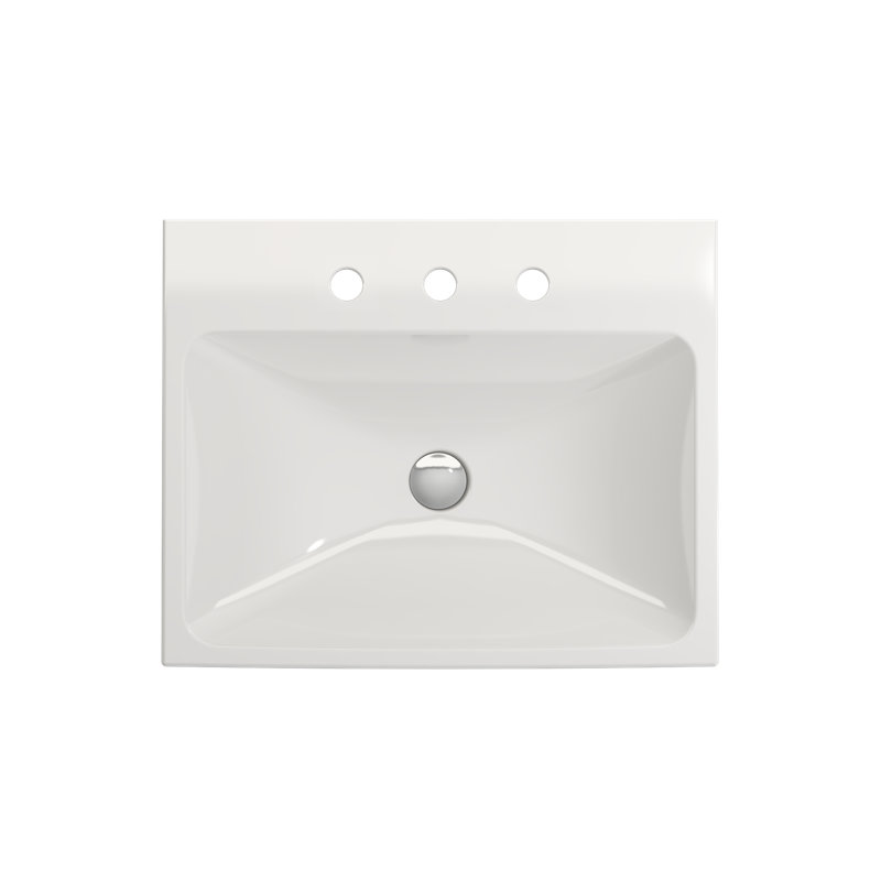 Scala Arch 23.75'' L Bathroom Sink, White, Single-Hole