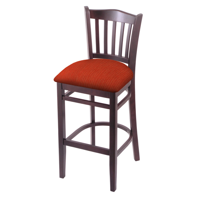 Tabouret de bar et de comptoir, Cerisier foncé, Coquelicot graphique, Tabouret de comptoir (assise de 25 po de hauteur)