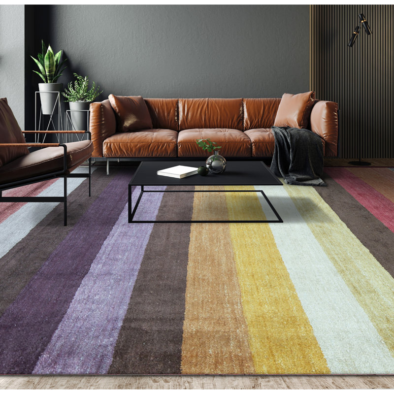 Viscose Striped Indoor Rug