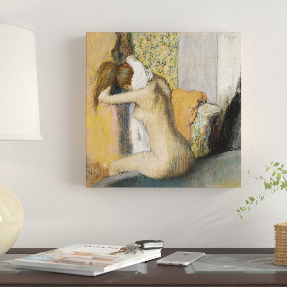 Vault W Artwork After The Bath, Woman Drying Neck On Canvas by Edgar Degas  Print  Reviews Wayfair
