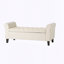 Banc de rangement avec accoudoirs roulés