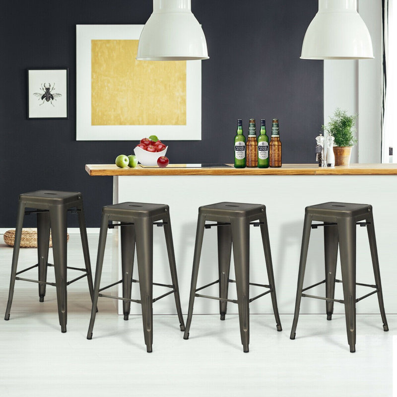 Chaise d'appoint empilable Bebingt, Gunmetal