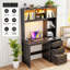 Bureau d'ordinateur moderne avec lampe de bureau coulissante et éclairage DEL intelligent-1376031965