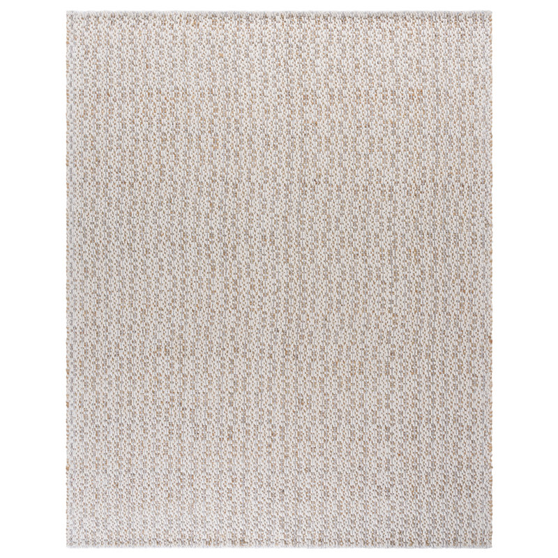 Tapis naturel / argent tissé à la main Natural Fibre 225, Rectangle 8 pi x 10 pi