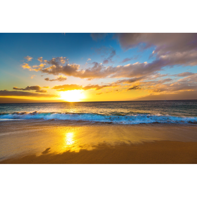 Kaanapali Beach Sunset by YinYang - No Frame Art Prints on Canvas, 51cm H x 76cm W
