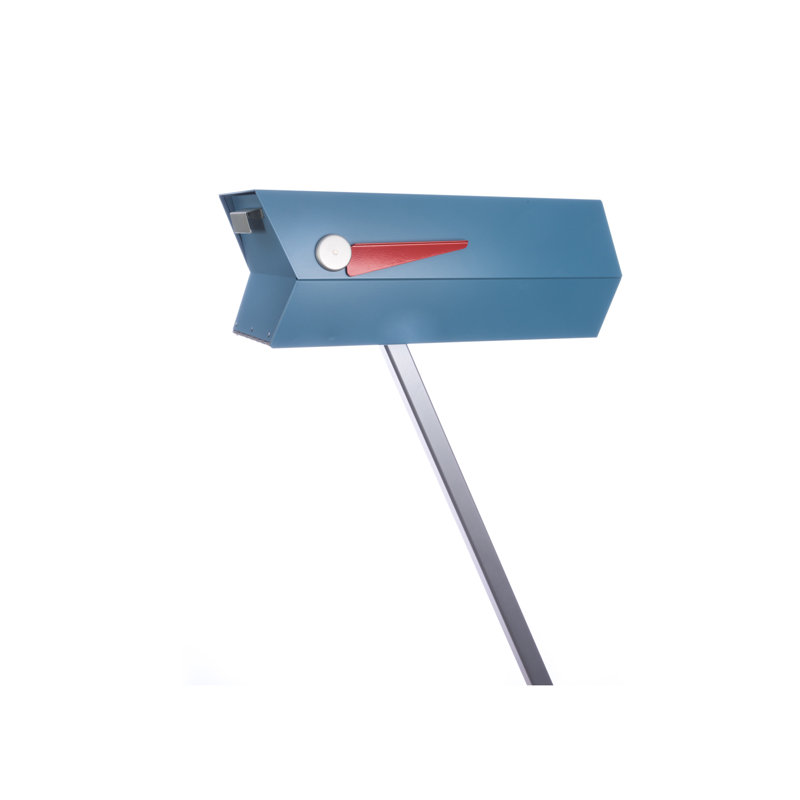 Boîte aux lettres moderne, Bleu perle satiné