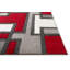 Tapis rouge à motif géométrique Brigman-24680270