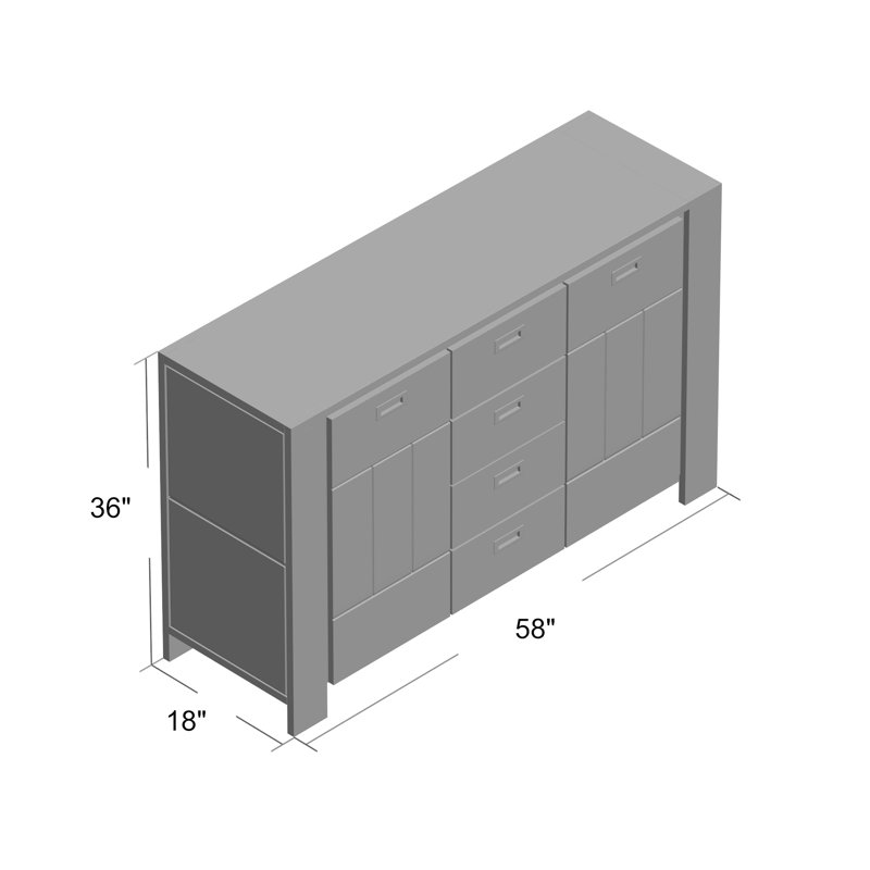 Solid Wood Sideboard