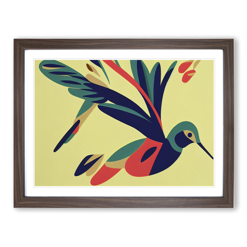 Blessed Abstract Hummingbird - Single Picture Frame Print