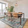  Samira Tiefi Blue Red Multi Machine Washable Traditional Medallion Indoor Area Rug, Flat Pile for Living Room & Bedroom