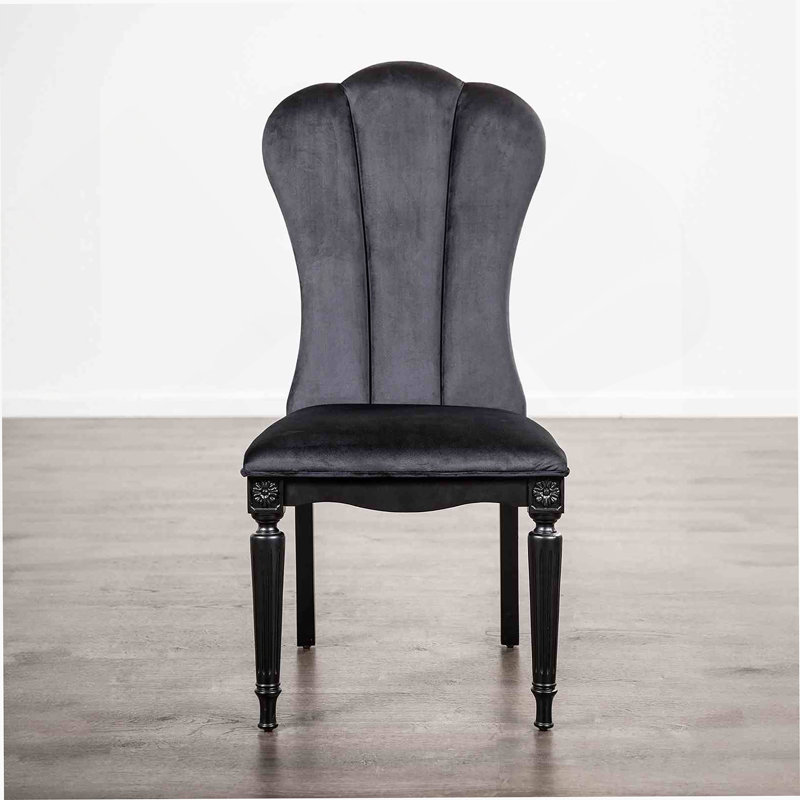Chaise d'appoint 2Pc, Noir, Noir